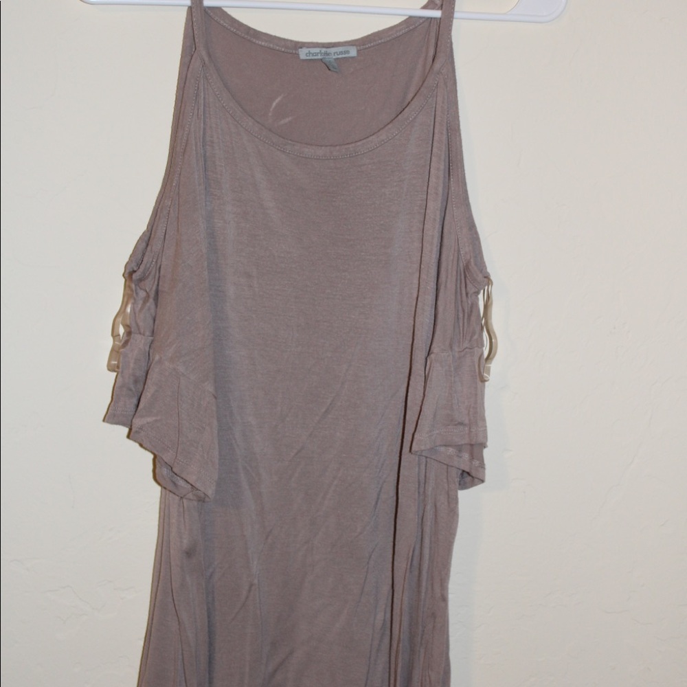 Tan/ Nude straps shirt from Charlotte Russe size L